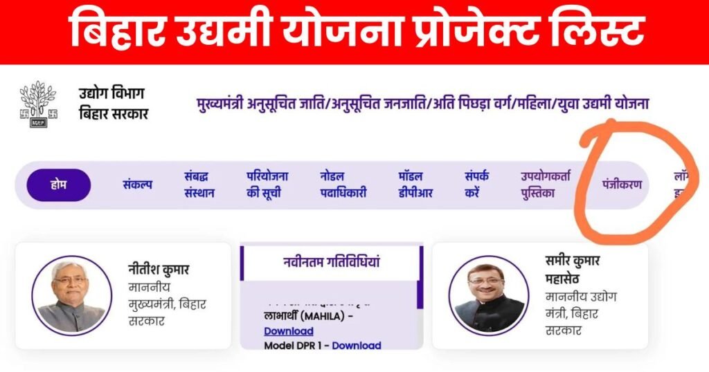 Bihar Udyami Yojana Project List Photo